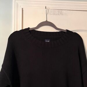 GAP Sz Large Black Oversized Cotton Sweater NWOT